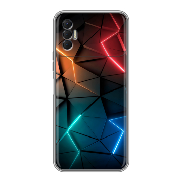 Силиконовый чехол на Tecno Spark 8P с принтом Абстракция неон Силиконовый чехол на Tecno Spark 8P с принтом Абстракция неон