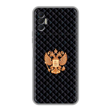 Силиконовый чехол на Tecno Spark 8P с принтом Герб России принт Силиконовый чехол на Tecno Spark 8P с принтом Герб России принт