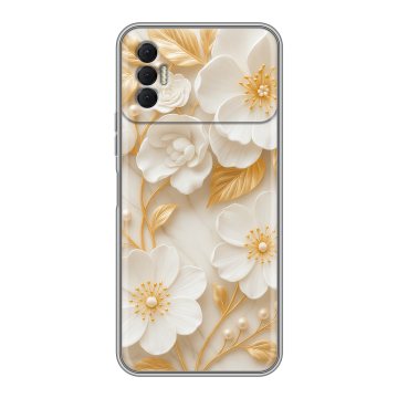 Силиконовый чехол на Tecno Spark 8P с принтом Цветы Силиконовый чехол на Tecno Spark 8P с принтом Цветы