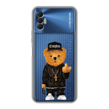 Силиконовый чехол на Tecno Spark 8P с принтом Мишка Силиконовый чехол на Tecno Spark 8P с принтом Мишка