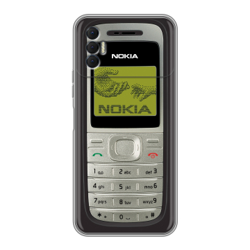 Силиконовый чехол на Tecno Spark 8P с принтом Ретро Нокия Силиконовый чехол на Tecno Spark 8P с принтом Ретро Нокия