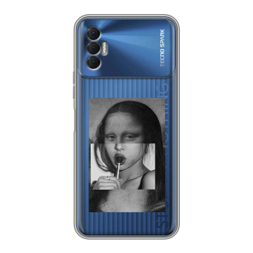 Силиконовый чехол на Tecno Spark 8P с принтом Мона Лиза Силиконовый чехол на Tecno Spark 8P с принтом Мона Лиза