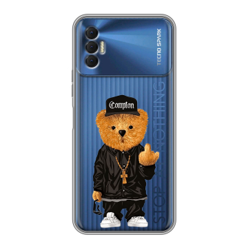Силиконовый чехол на Tecno Spark 8P с принтом Плюшевый медведь Силиконовый чехол на Tecno Spark 8P с принтом Плюшевый медведь