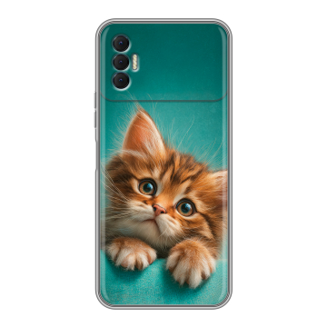 Силиконовый чехол на Tecno Spark 8P с принтом котенок Силиконовый чехол на Tecno Spark 8P с принтом котенок