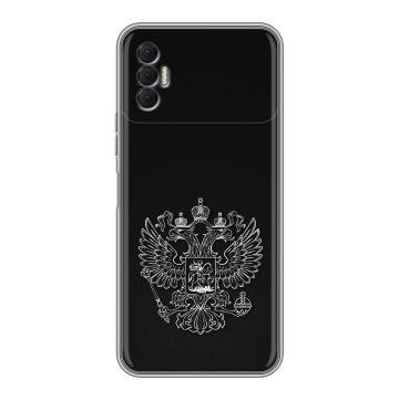 Силиконовый чехол на Tecno Spark 8P с принтом Герб России Силиконовый чехол на Tecno Spark 8P с принтом Герб России