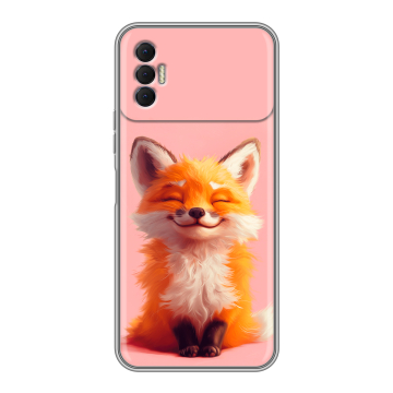 Силиконовый чехол на Tecno Spark 8P с принтом милая лиса Силиконовый чехол на Tecno Spark 8P с принтом милая лиса