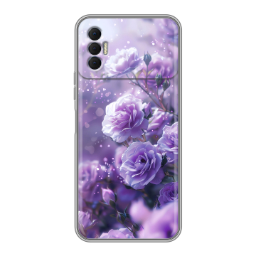 Силиконовый чехол на Tecno Spark 8P с принтом Розы цветы