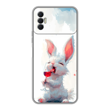 Силиконовый чехол на Tecno Spark 8P с принтом кролик зайчик Силиконовый чехол на Tecno Spark 8P с принтом кролик зайчик