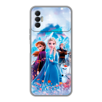 Силиконовый чехол на Tecno Spark 8P с принтом Холодное сердце Frozen Силиконовый чехол на Tecno Spark 8P с принтом Холодное сердце Frozen