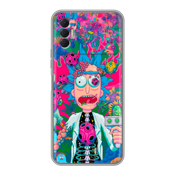 Силиконовый чехол на Tecno Spark 8P с принтом Рик и Морти Rick Morty Силиконовый чехол на Tecno Spark 8P с принтом Рик и Морти Rick Morty