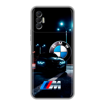 Силиконовый чехол на Tecno Spark 8P с принтом БМВ BMW