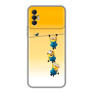 Силиконовый чехол на Tecno Spark 8P с принтом Миньоны Силиконовый чехол на Tecno Spark 8P с принтом Миньоны