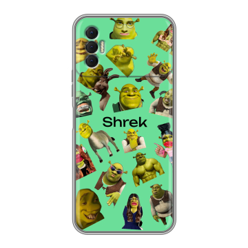 Силиконовый чехол на Tecno Spark 8P с принтом Шрек Shrek
