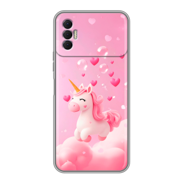 Силиконовый чехол на Tecno Spark 8P с принтом Единорог Силиконовый чехол на Tecno Spark 8P с принтом Единорог
