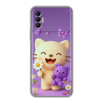 Силиконовый чехол на Tecno Spark 8P с принтом для девочек Силиконовый чехол на Tecno Spark 8P с принтом для девочек