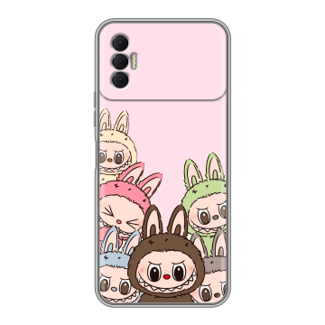 Силиконовый чехол на Tecno Spark 8P с принтом Лабубу
