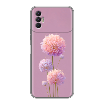 Силиконовый чехол на Tecno Spark 8P с принтом Цветы