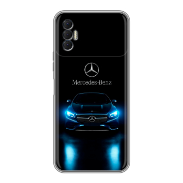 Силиконовый чехол на Tecno Spark 8P с принтом Mercedes Мерседес Силиконовый чехол на Tecno Spark 8P с принтом Mercedes Мерседес