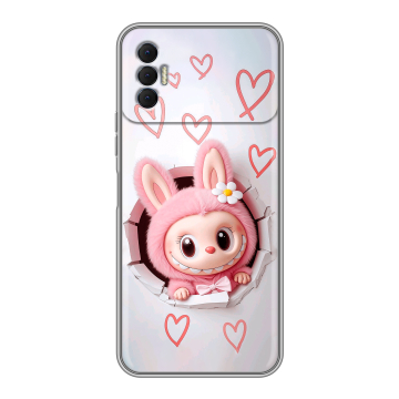 Силиконовый чехол на Tecno Spark 8P с принтом Labubu Лабубу Силиконовый чехол на Tecno Spark 8P с принтом Labubu Лабубу