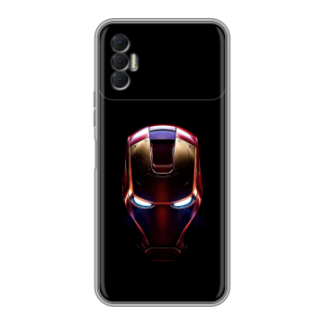 Силиконовый чехол на Tecno Spark 8P с принтом IronMan Железный человек Силиконовый чехол на Tecno Spark 8P с принтом IronMan Железный человек