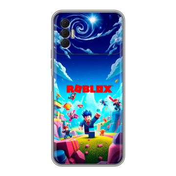 Силиконовый чехол на Tecno Spark 8P с принтом Roblox Роблокс Силиконовый чехол на Tecno Spark 8P с принтом Roblox Роблокс