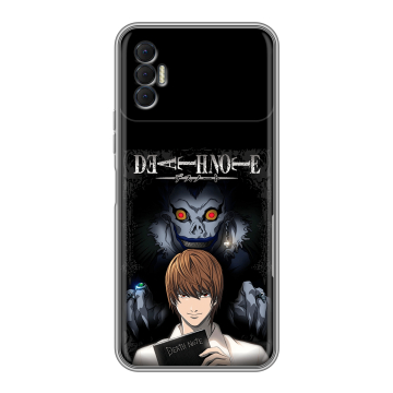 Силиконовый чехол на Tecno Spark 8P с принтом Death note Тетрадь смерти
