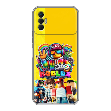Силиконовый чехол на Tecno Spark 8P с принтом Roblox Роблокс Силиконовый чехол на Tecno Spark 8P с принтом Roblox Роблокс