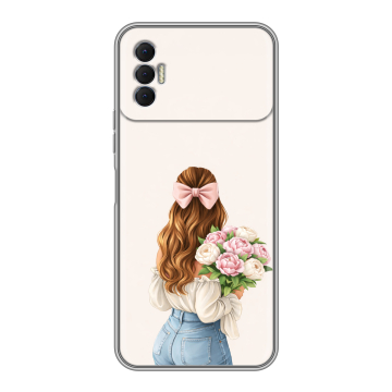 Силиконовый чехол на Tecno Spark 8P с принтом женский Силиконовый чехол на Tecno Spark 8P с принтом женский
