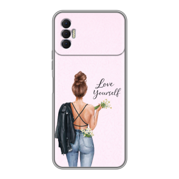 Силиконовый чехол на Tecno Spark 8P с принтом женский Силиконовый чехол на Tecno Spark 8P с принтом женский