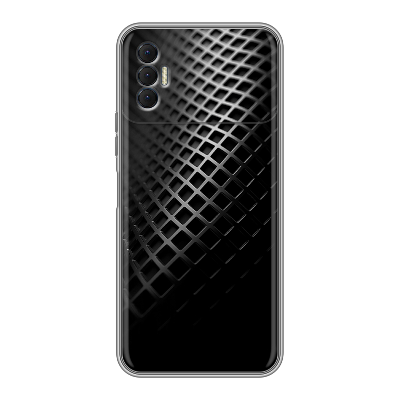 Силиконовый чехол на Tecno Spark 8P с принтом Текстура металла Силиконовый чехол на Tecno Spark 8P с принтом Текстура металла