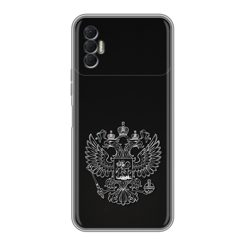 Силиконовый чехол на Tecno Spark 8P с принтом Герб России Силиконовый чехол на Tecno Spark 8P с принтом Герб России