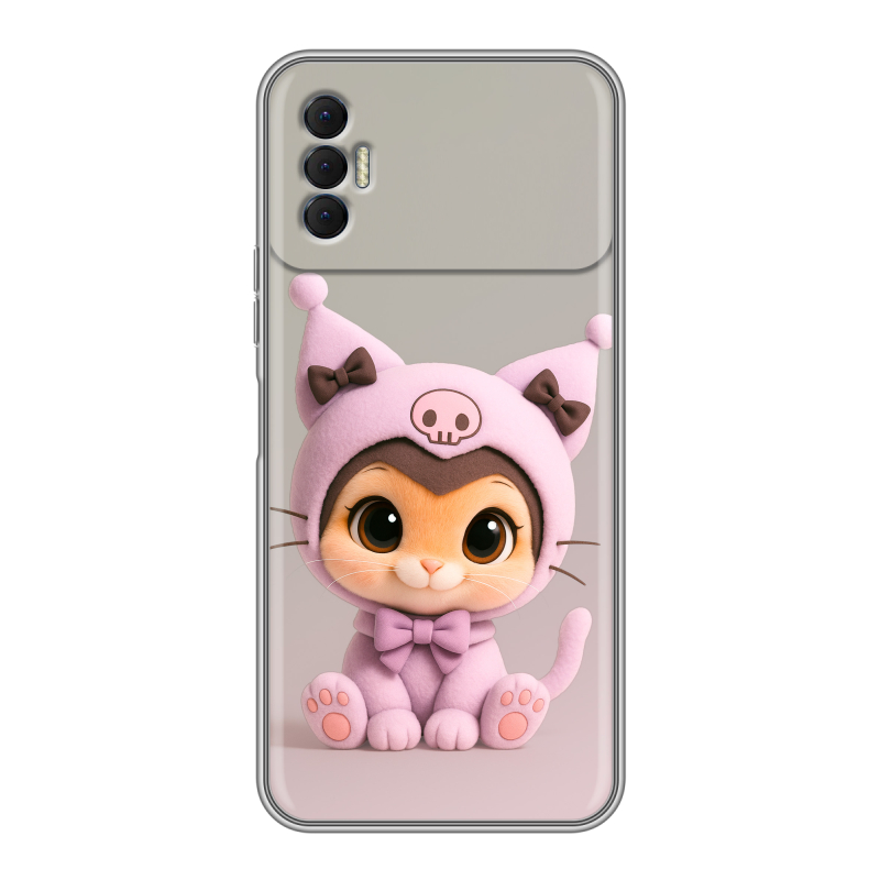 Силиконовый противоударный чехол на Tecno Spark 8P с принтом Куроми Kuromi Силиконовый противоударный чехол на Tecno Spark 8P с принтом Куроми Kuromi