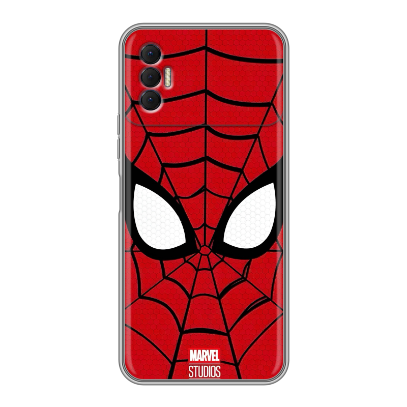 Силиконовый чехол на Tecno Spark 8P с принтом человек паук spiderman Силиконовый чехол на Tecno Spark 8P с принтом человек паук spiderman