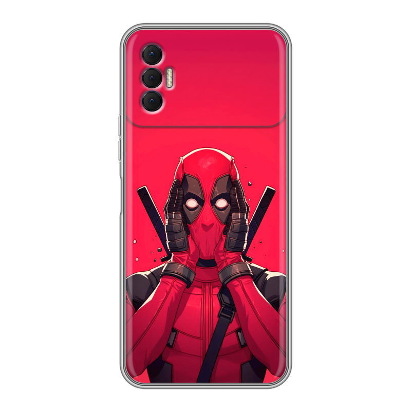 Силиконовый чехол на Tecno Spark 8P с принтом Дедпул Deadpool Силиконовый чехол на Tecno Spark 8P с принтом Дедпул Deadpool