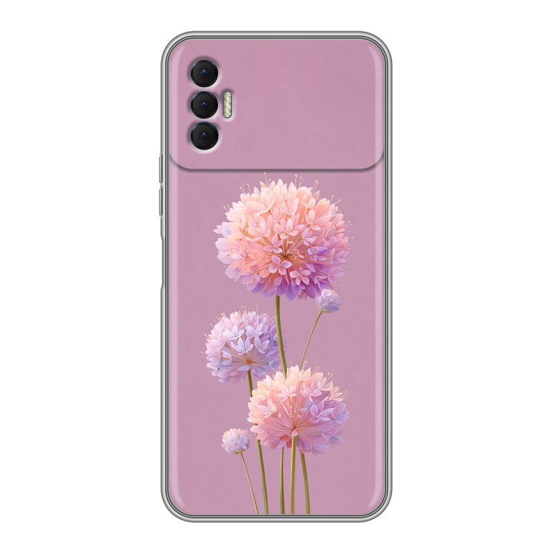 Силиконовый чехол на Tecno Spark 8P с принтом Цветы Силиконовый чехол на Tecno Spark 8P с принтом Цветы