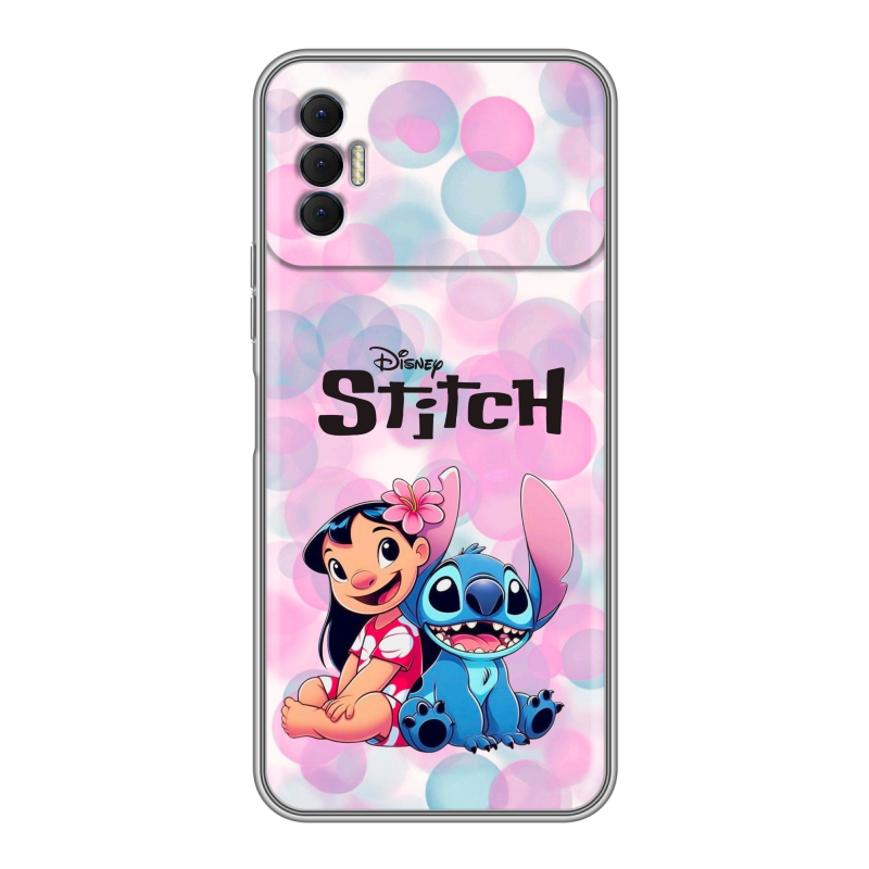 Силиконовый чехол на Tecno Spark 8P с принтом Лило и Стич Силиконовый чехол на Tecno Spark 8P с принтом Лило и Стич