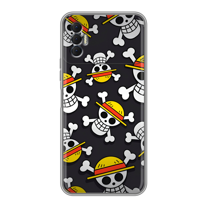 Силиконовый противоударный чехол на Tecno Spark 8P с принтом One Piece Ван Пис Силиконовый противоударный чехол на Tecno Spark 8P с принтом One Piece Ван Пис