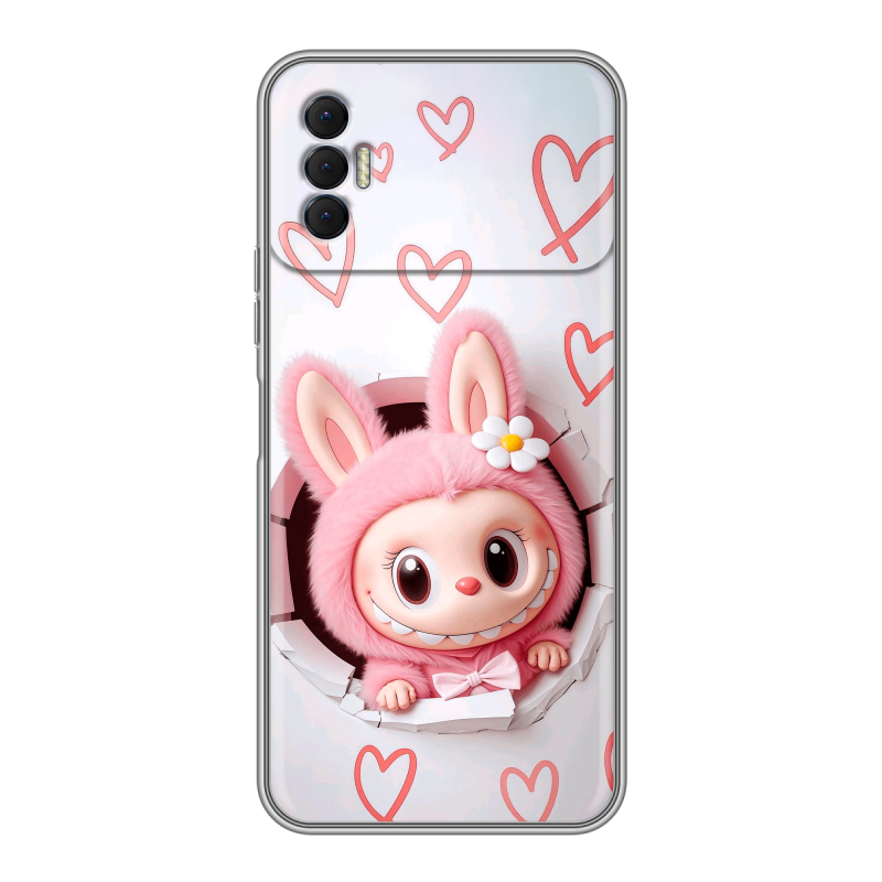 Силиконовый чехол на Tecno Spark 8P с принтом Labubu Лабубу Силиконовый чехол на Tecno Spark 8P с принтом Labubu Лабубу