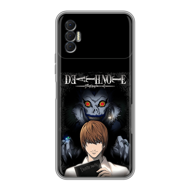 Силиконовый чехол на Tecno Spark 8P с принтом Death note Тетрадь смерти Силиконовый чехол на Tecno Spark 8P с принтом Death note Тетрадь смерти
