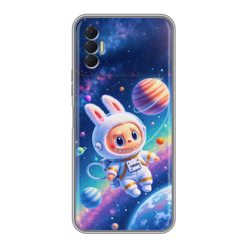 Силиконовый противоударный чехол на Tecno Spark 8P с принтом Labubu Лабубу Силиконовый противоударный чехол на Tecno Spark 8P с принтом Labubu Лабубу