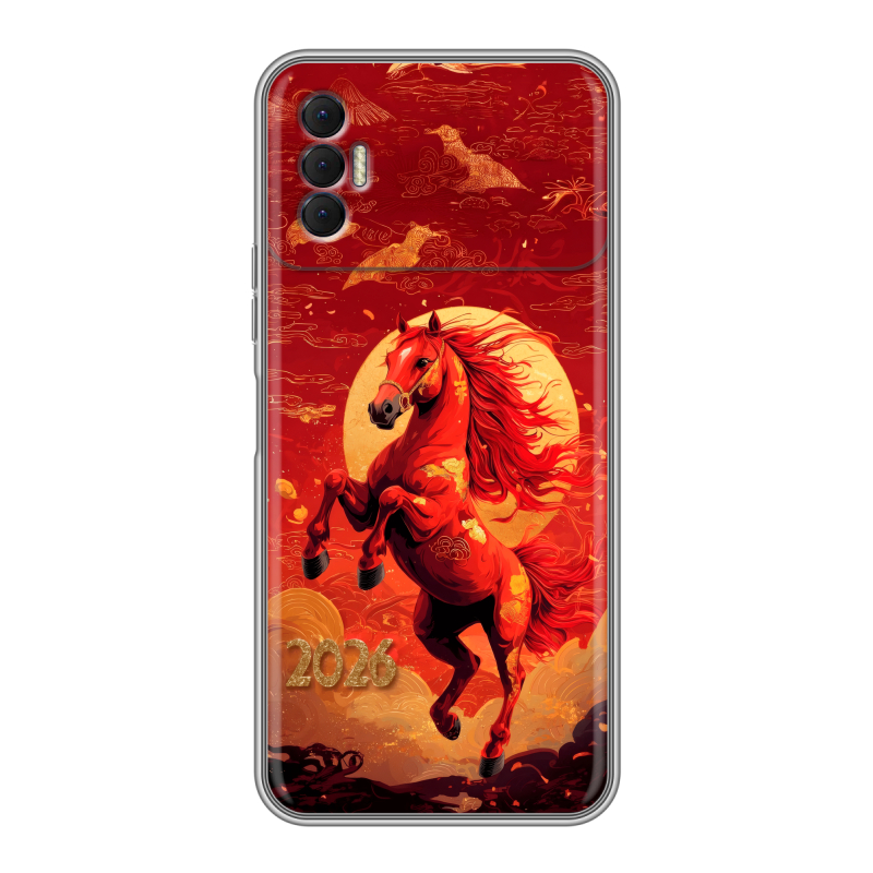 Силиконовый чехол на Tecno Spark 8P с принтом Новый год Силиконовый чехол на Tecno Spark 8P с принтом Новый год