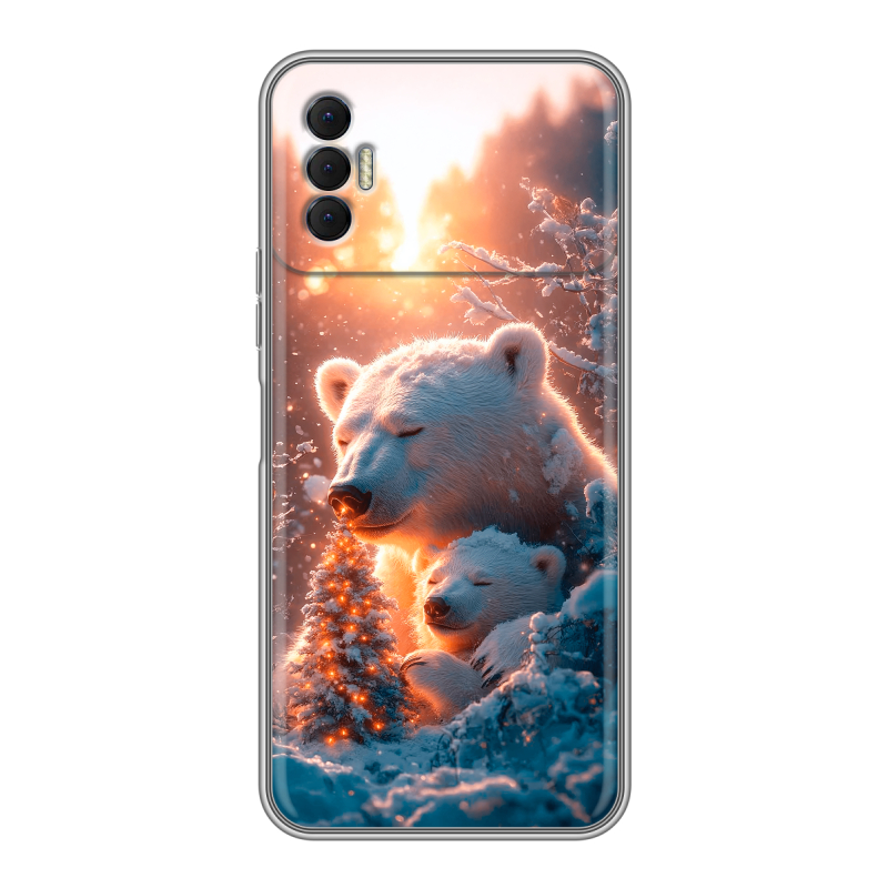 Силиконовый чехол на Tecno Spark 8P с принтом Новый год Силиконовый чехол на Tecno Spark 8P с принтом Новый год
