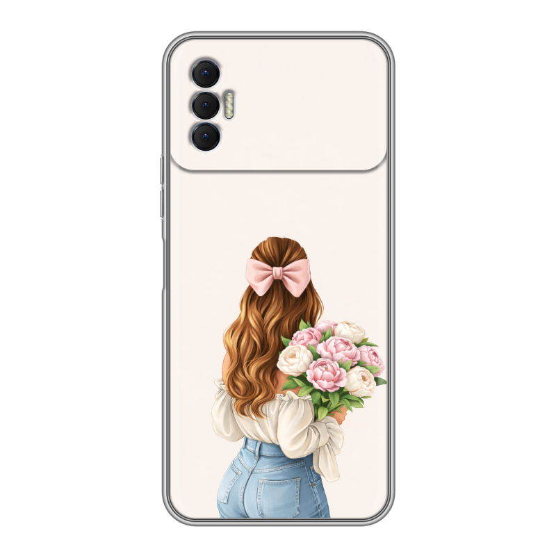 Силиконовый чехол на Tecno Spark 8P с принтом женский Силиконовый чехол на Tecno Spark 8P с принтом женский