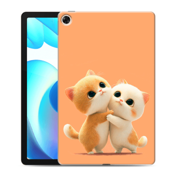 Силиконовый чехол на планшета Realme Pad с принтом Милые котики