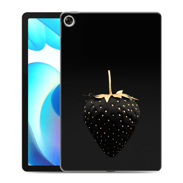 Силиконовый чехол на планшета Realme Pad с принтом Черная клубника