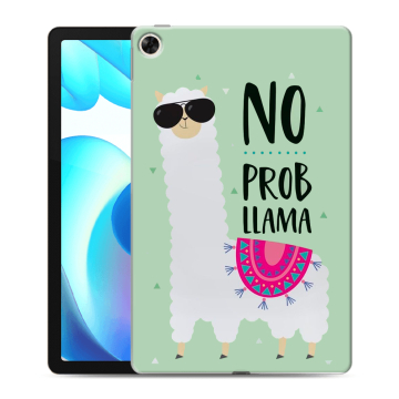 Силиконовый чехол на планшета Realme Pad с принтом Лама