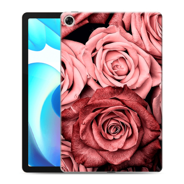 Силиконовый чехол на планшета Realme Pad с принтом Цветы розы