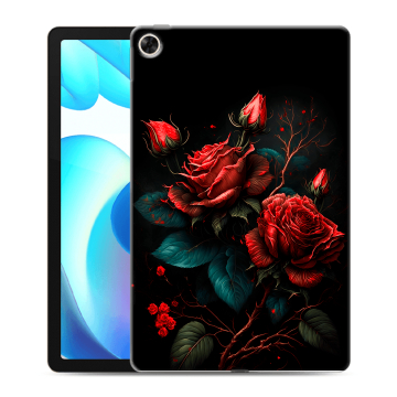 Силиконовый чехол на Realme Pad с принтом Розы красные