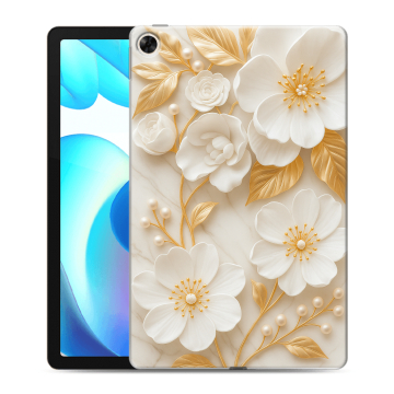 Силиконовый чехол на Realme Pad с принтом Цветы