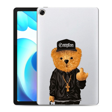 Силиконовый чехол на Realme Pad с принтом Плюшевый медведь